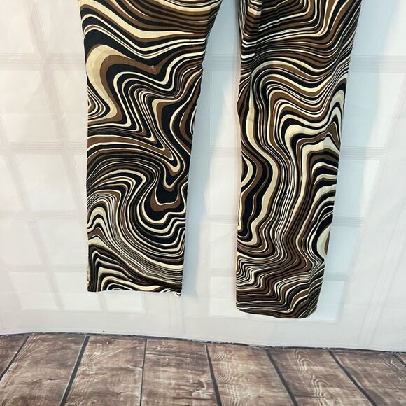 Motel Zoven Multicolor Ripple High Waist Flare Trouser In 70's Size XS - Picture 9 of 12